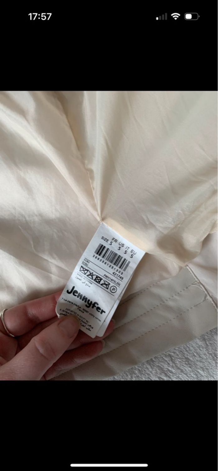 Blouson blanc/crème femme - photo numéro 5