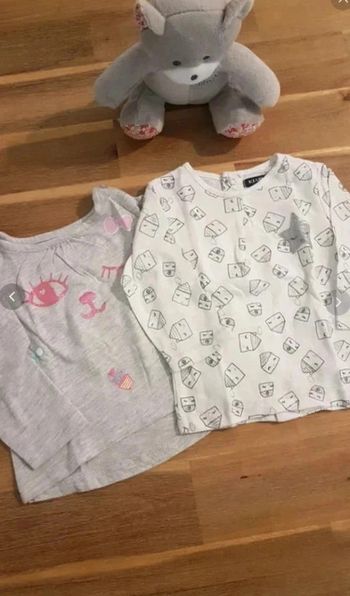 Lot  2 tee-shirt manches longues