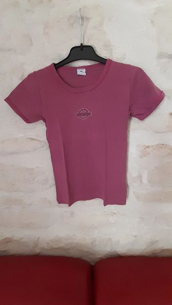 Tee-shirt Petit Bateau 10 ans manches courtes rayé rose