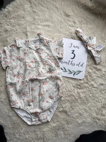 Body bambi Disney 3 mois jolie col et son bandeau