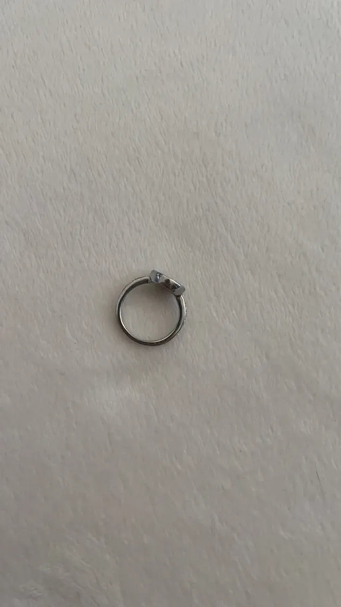 Bague marbrée et strass argent - photo numéro 4