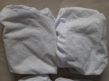 Lot de 2 alèses (protège-matelas) berceau 40 × 90 coton bio Kadolis