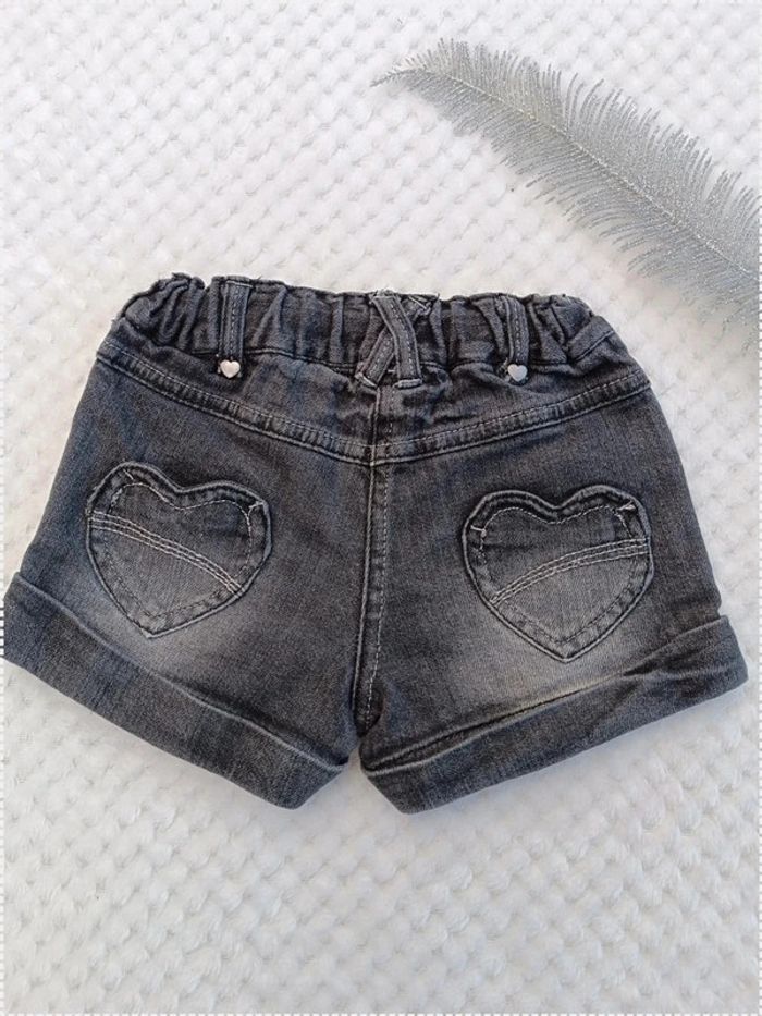 🔸Short en jean noir gris - 18 mois Kimbaloo🔸 - photo numéro 7