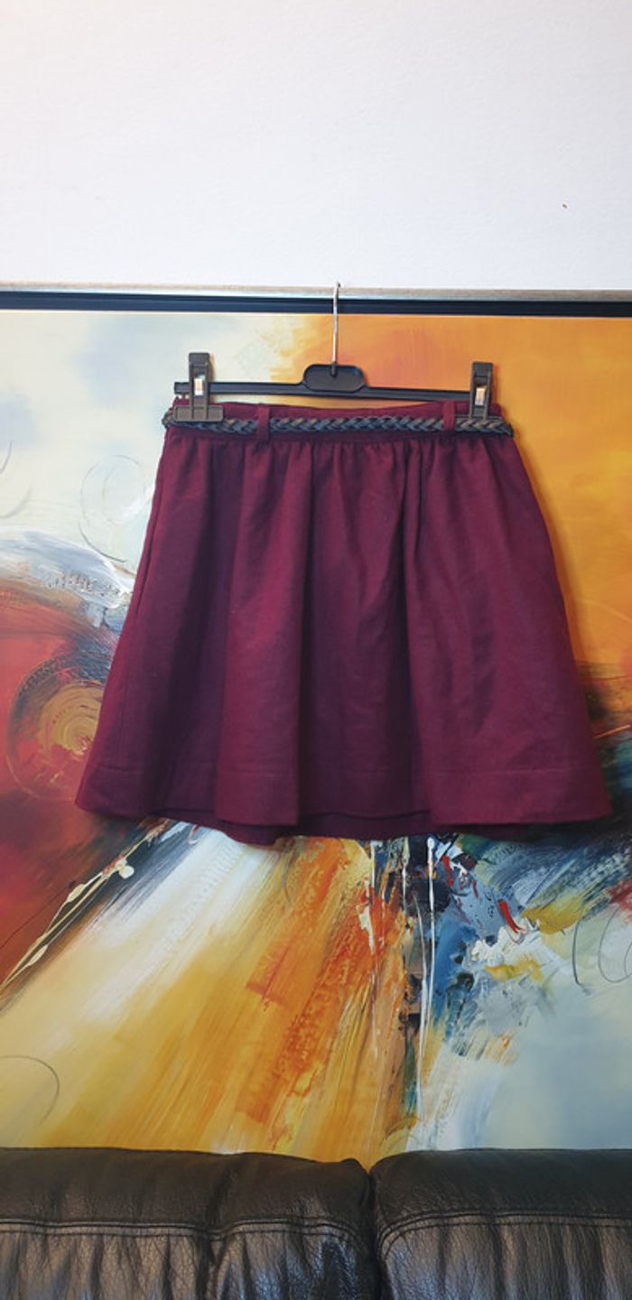 Jupe evasée taille 12 ans réglables , cognac - photo numéro 6