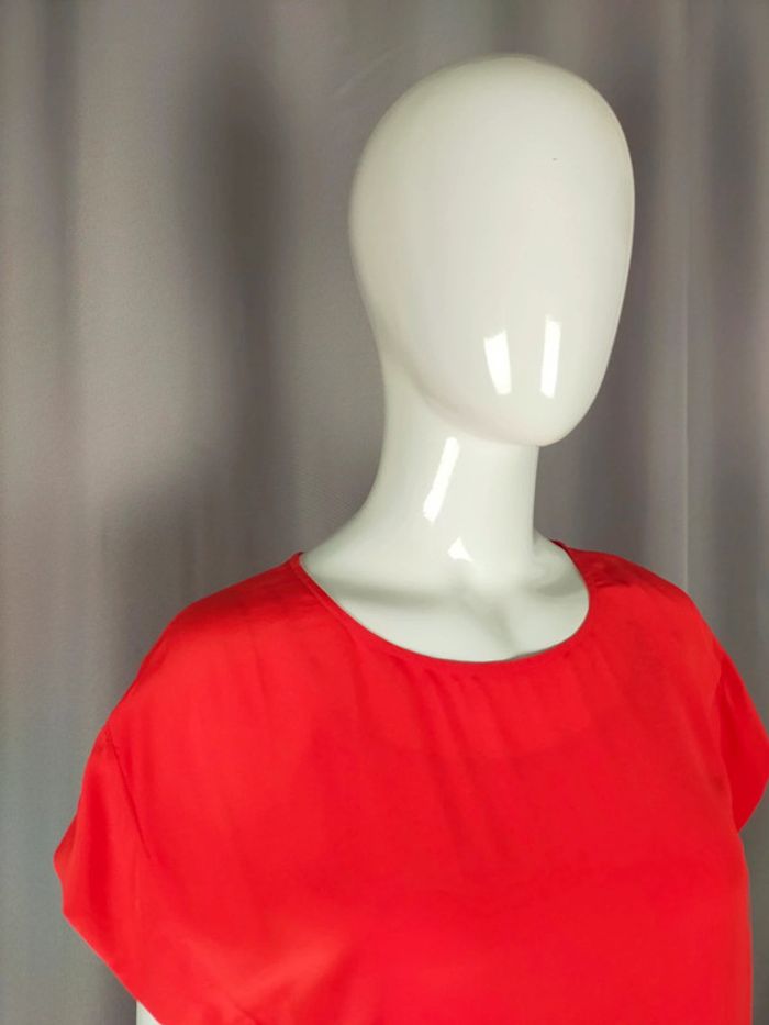 Robe rouge 100 % soie – Bel Air – Taille 2 - photo numéro 12
