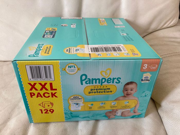 Pack XXL 129 Couches Pampers Premium protection taille 3 (6-10 kg) - photo numéro 3