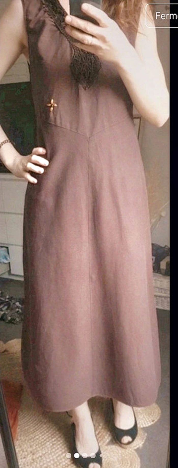Robe longue en lin