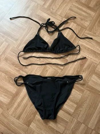 Maillot de bain 2 pièces noir vintage