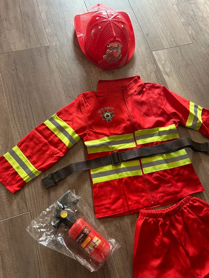 🚒 Déguisement de pompier complet – Taille 110 cm (4-5 ans) - photo numéro 2