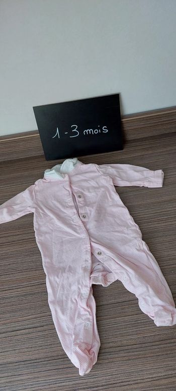 Pyjama rose 1-3 mois