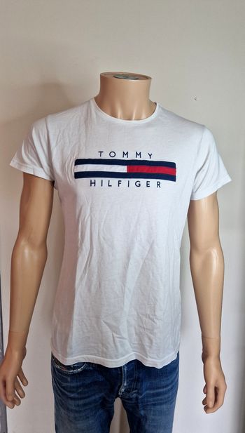 Tommy Hilfiger T-shirt blanc taille M style sportswear