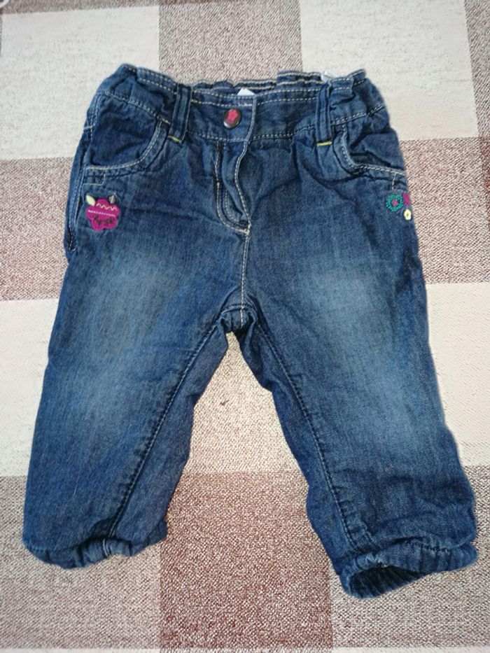 Jeans bleu doublure épaisse C&A 6 mois