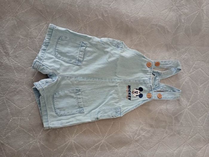 Salopette jean bébé Mickey 12 mois