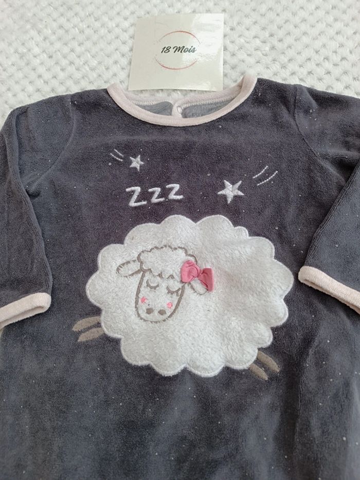 Pyjama 1 Pièce Du Pareil Au Même 18 Mois – Gris Pailleté - photo numéro 2