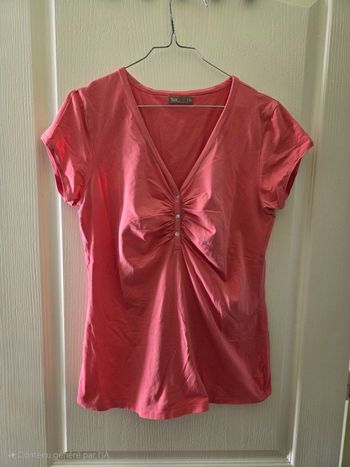 Haut rose Tex - Taille 42 (XL) - Coton stretch