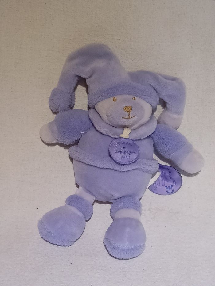Doudou ours douceur macaron doudou et compagnie 18 cm