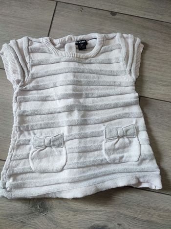 Robe 3 mois Kiabi blanc argenté