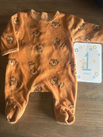 Pyjama velours 1 mois
