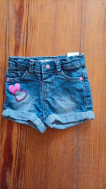 Short jean coeurs