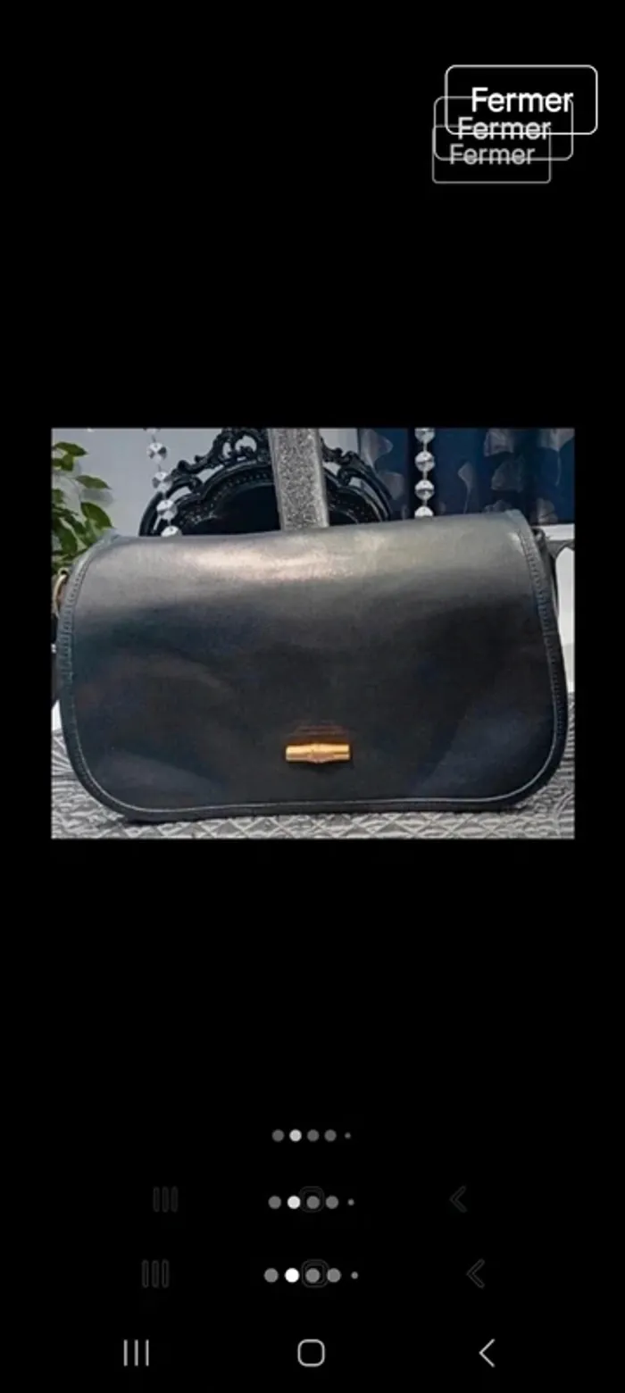 Sac longchamp vintage cuir 20x30x8 - photo numéro 2