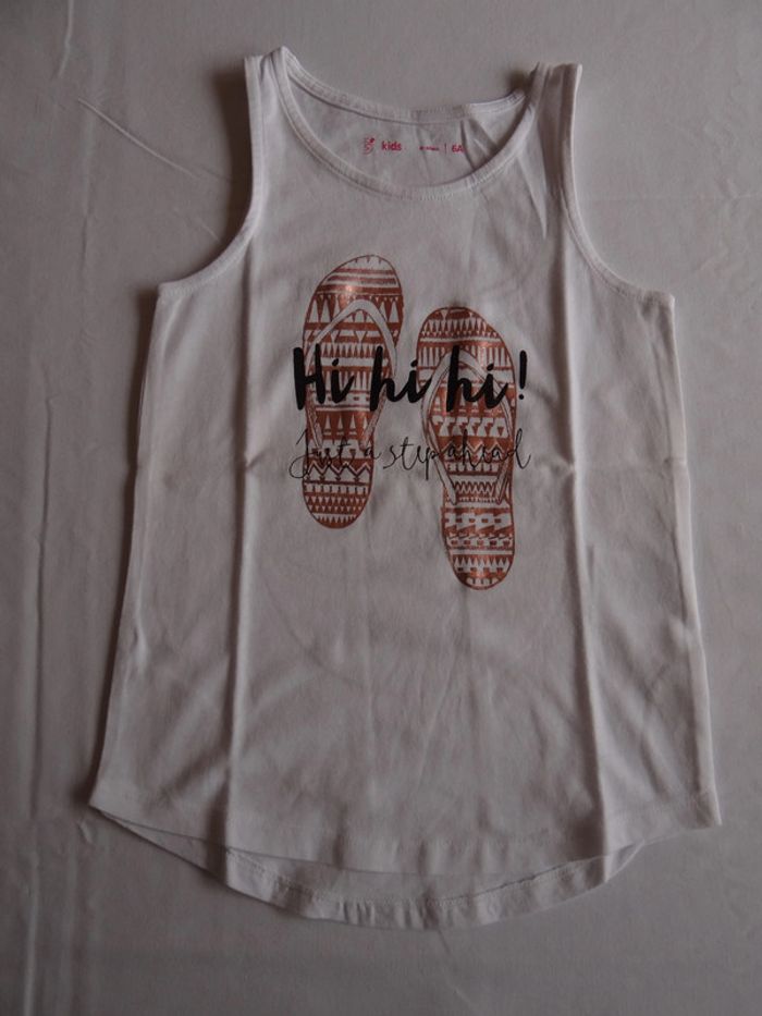 débardeur blanc 6 ans - photo numéro 2