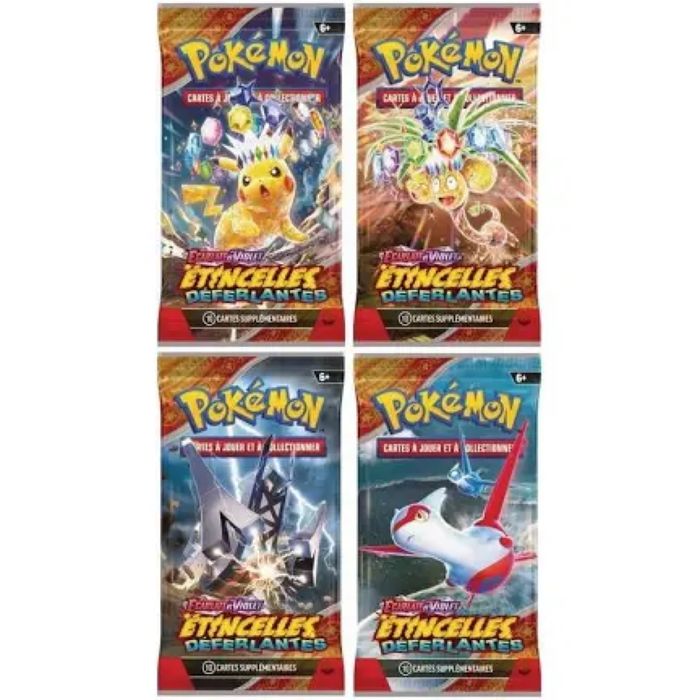 Art set de 4 boosters étincelles déferlantes EV8 FR