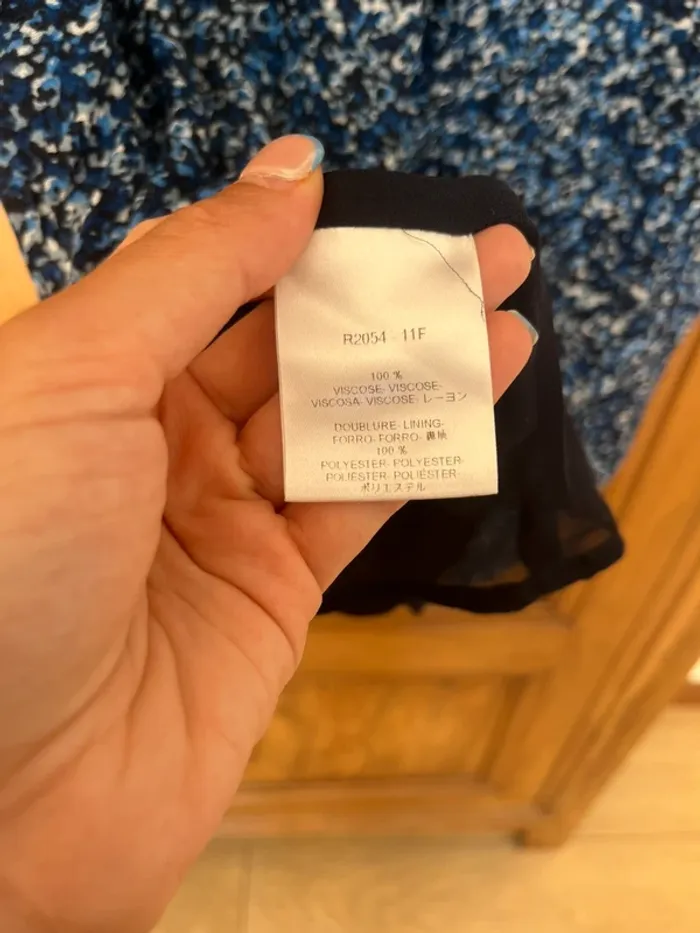 Robe Caroll bleue fleurie – Taille 42 - photo numéro 6