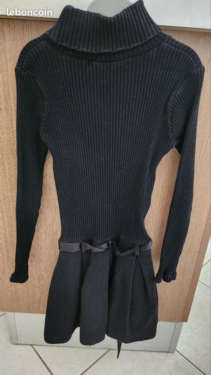 Robe à col roulé 8ans noire - photo numéro 2
