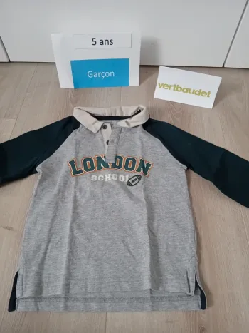 T-shirt ML garçon 5 ans Vertbaudet