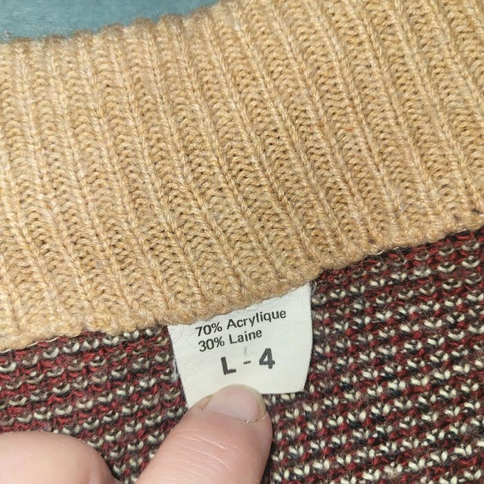 Gilet zippé  - Cardigan en Laine - Vintage 🧥 Made in France  -  Taiile L - photo numéro 8