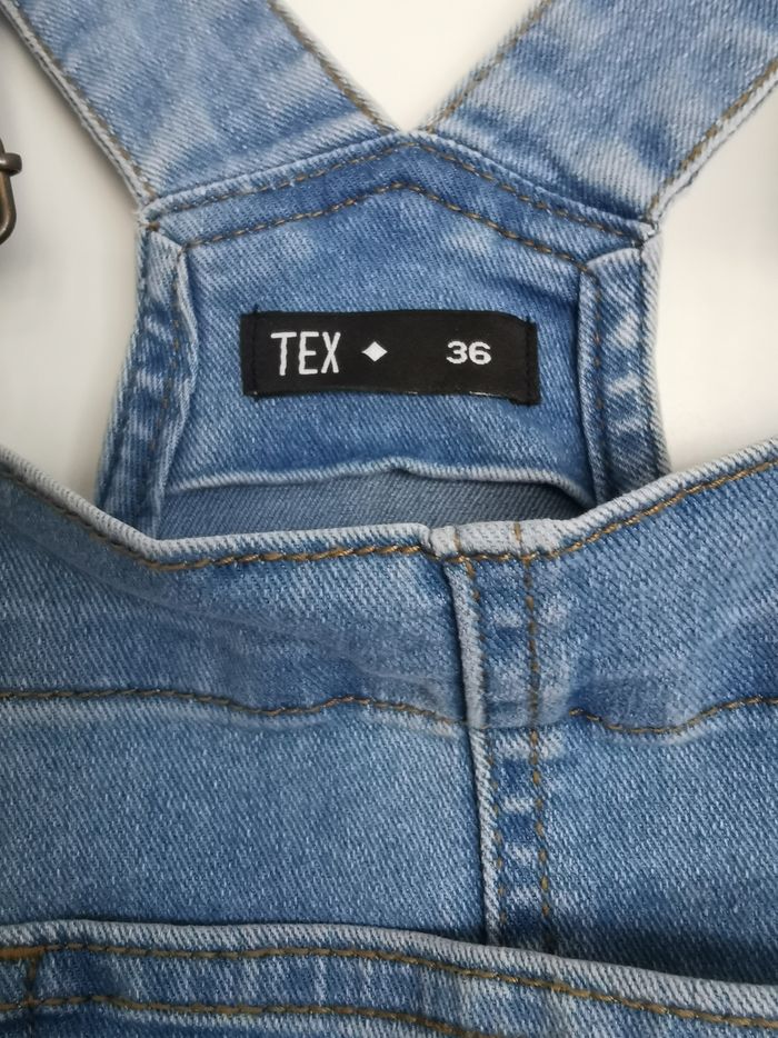 Robe salopette en jeans - Tex - taille 36 - photo numéro 3
