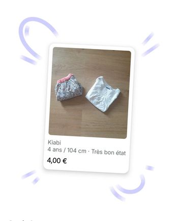 🩷 Ensemble tee-shirt MC jupe réversible 4 ans Kiabi #emyfleury_4ansfille