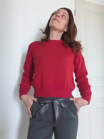 Pull femme rouge Jennyfer taille S ou 36