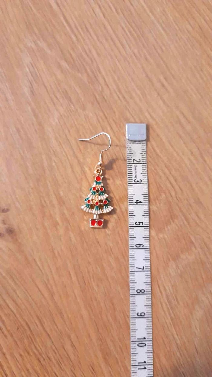 Bijoux Noël | Boucles d’Oreilles Sapins de Noël – Neuf - photo numéro 3