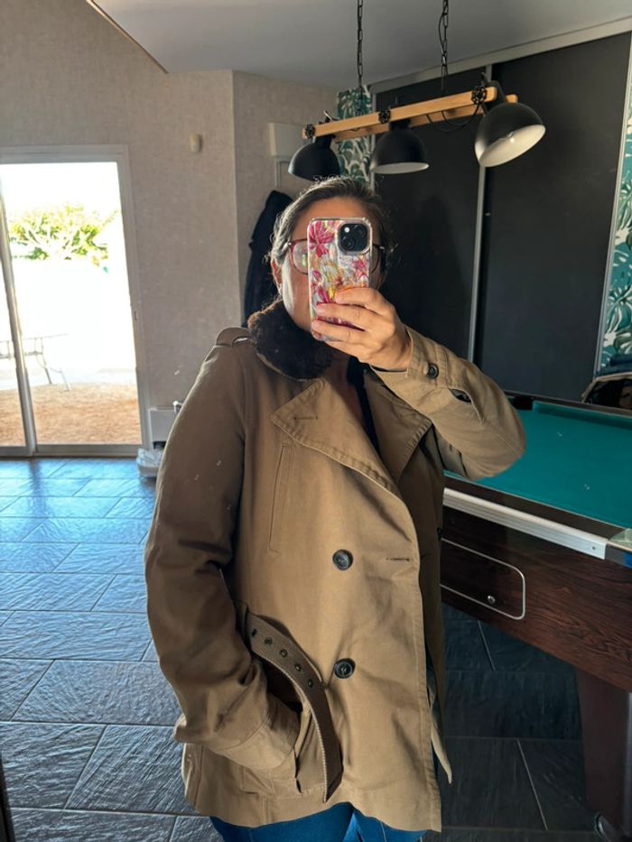 Trench camel taille 4 toute saison avec sa doublure amovible Comptoirs des cotonniers taille 40 - photo numéro 3