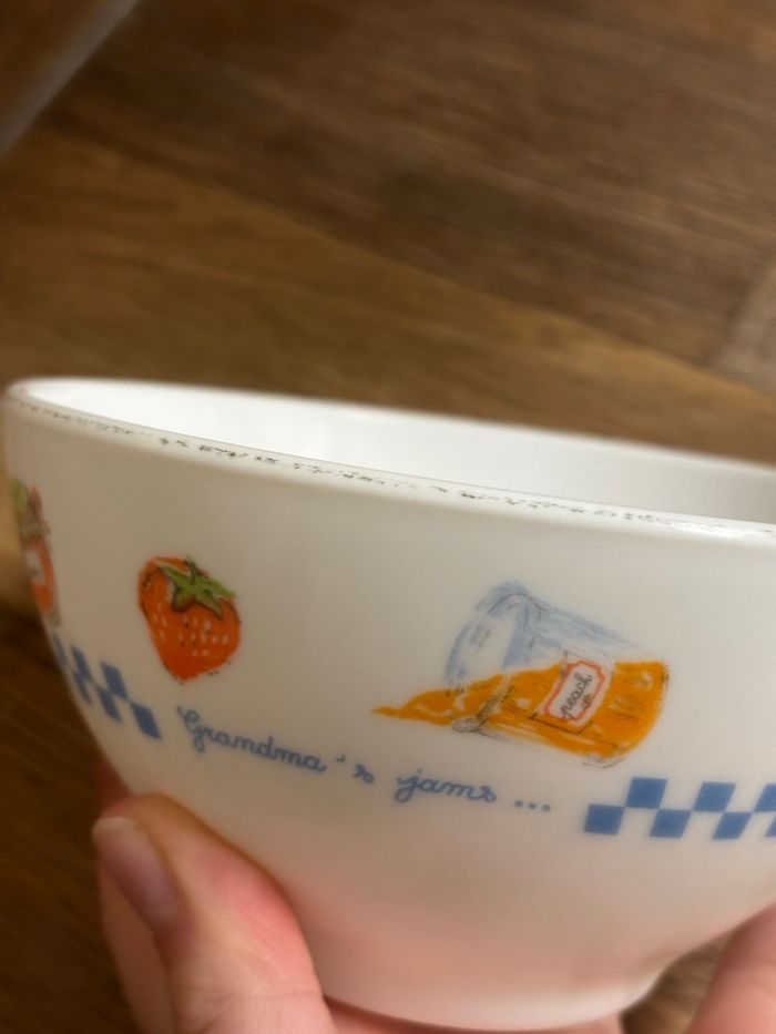Vintage lot de deux bols Arcopal Les confitures de grand maman - photo numéro 6