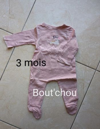 Pyjama / grenouillère bout'chou 3 mois