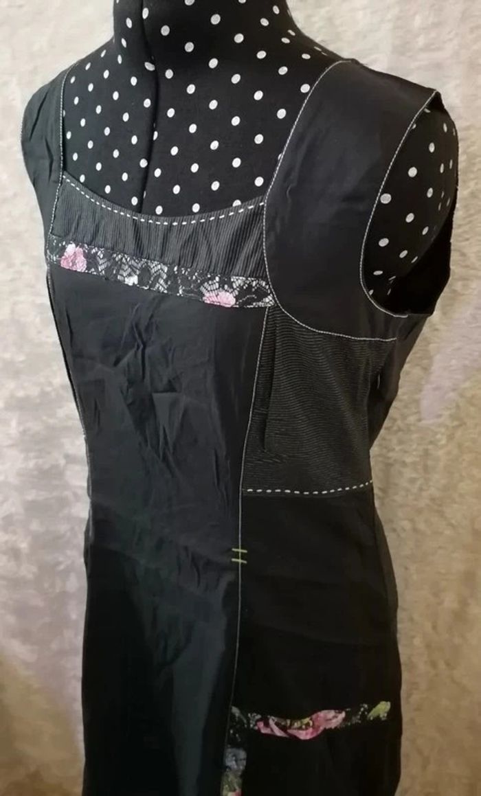 Robe courte noir dentelle fleurs - photo numéro 8