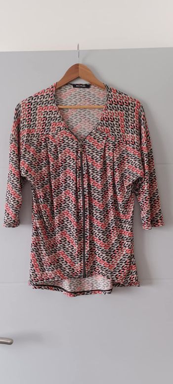 Tunique Blouse T-shirt manches 3/4 "Multiples" Taille 2 soit un 38/40 (M)