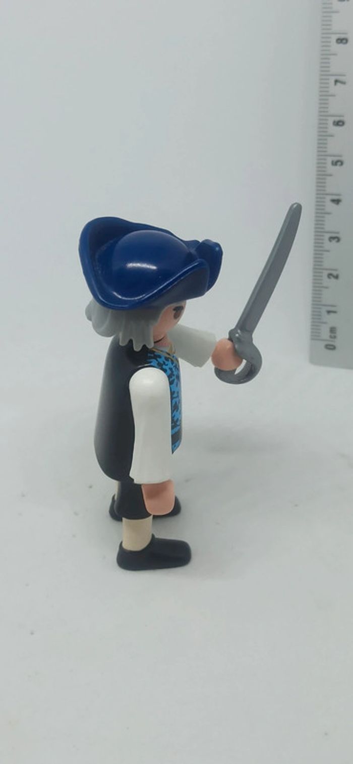 Homme pirate avec haut bleu et blanc playmobil - photo numéro 2