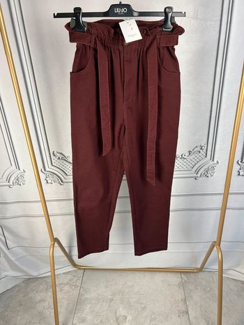 Pantalon taille haute Garance Bordeaux M neuf