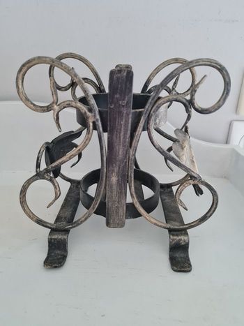 Porte bouteille fer forgé ancien