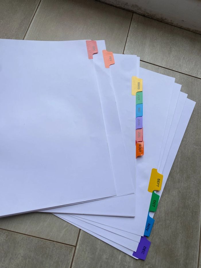 Lot de 12 intercalaires