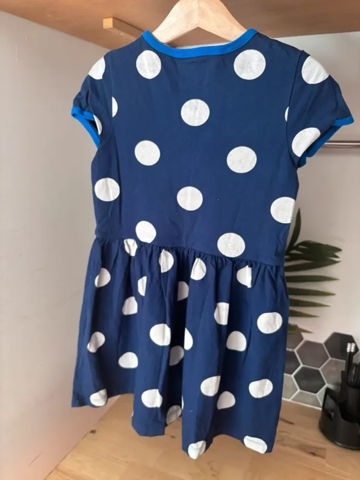 💙 Robe bleue à pois blancs • Petit Bateau • 6 ans - photo numéro 5