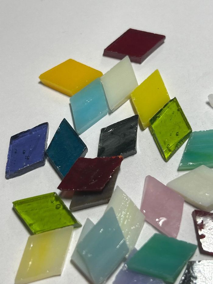 A741, 30 losanges en verre taillé pour loisirs créatifs - photo numéro 2