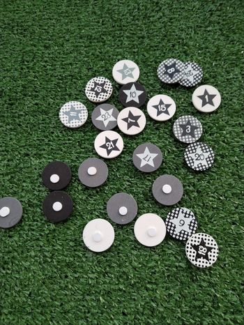 Lot de 24 chiffres en bois Calendrier de l'Avent Noël