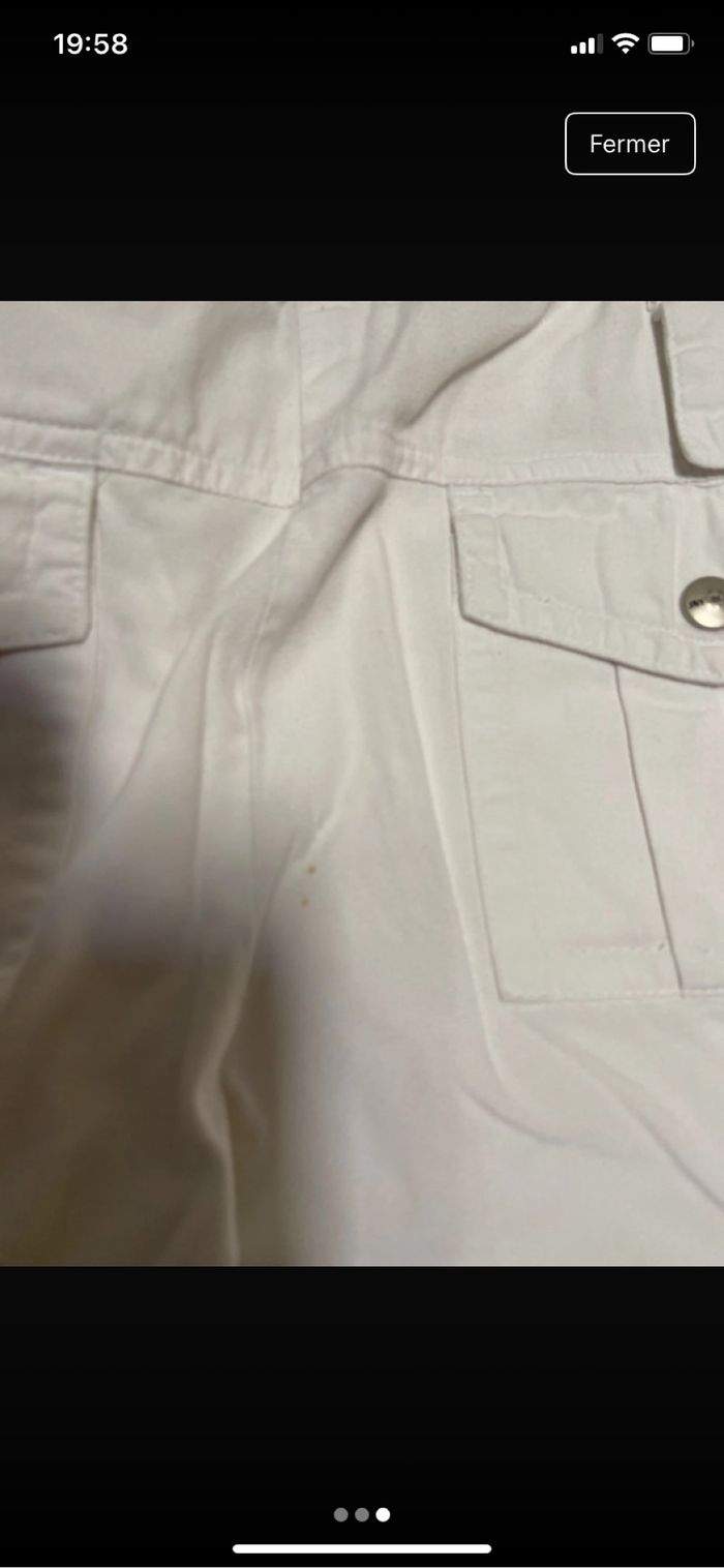 Pantacourt femme blanc Jennyfer taille 36 - photo numéro 3