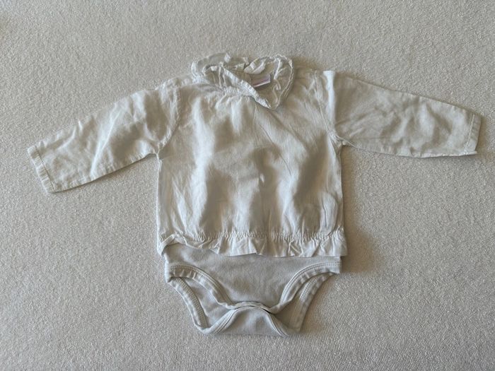 Body chemise blanc Zara 3 mois