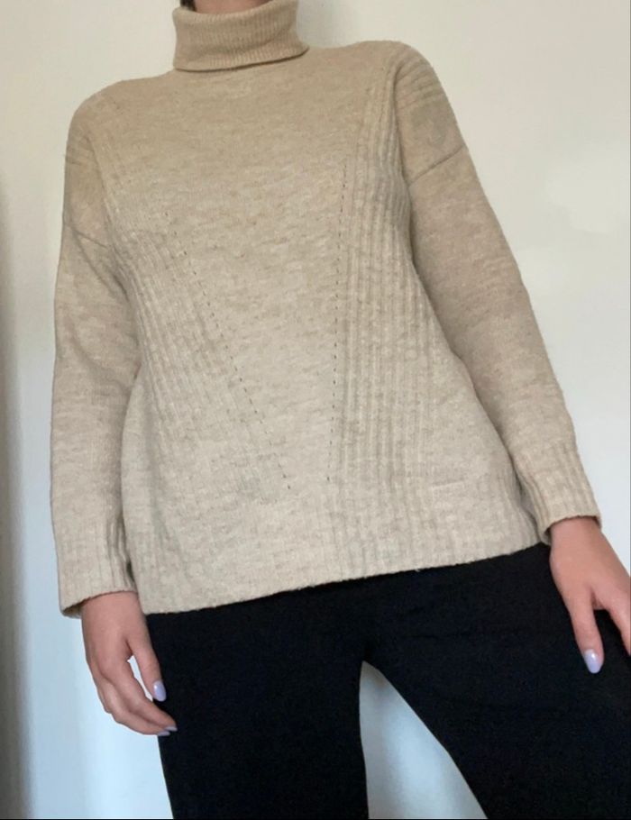 Pull col roulé beige Pimkie - photo numéro 4