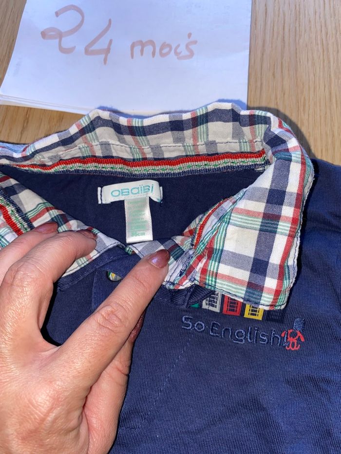 Polo bleu « So English » – Obaïbi – 24 mois - photo numéro 2